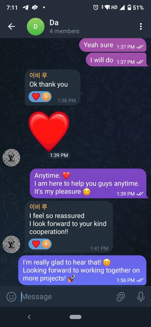 Client message screenshot