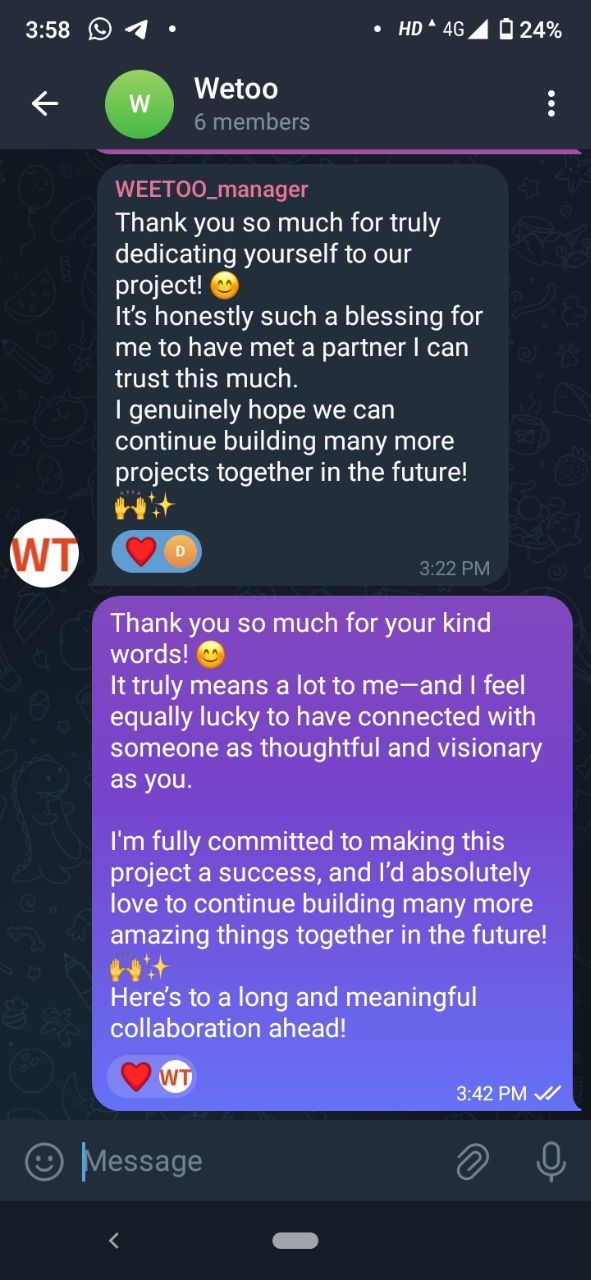 Client message screenshot